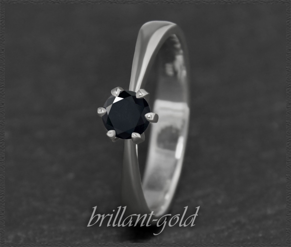 Diamant Ring aus 585 Weißgold, 0,34ct Brillant
